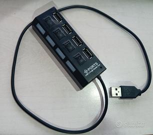 Adattatore HUB USB 2.0 4 Porte Espansione Multipla