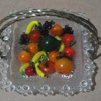 Vassoio Vetro con Frutta Vetro Soffiato