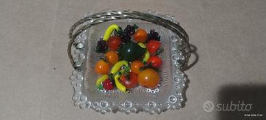 Vassoio Vetro con Frutta Vetro Soffiato