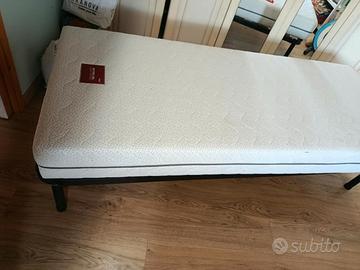 rete e materasso per letto singolo 