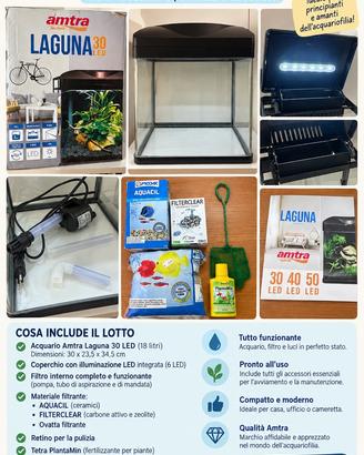 Acquario Amtra Laguna 30 LED completo