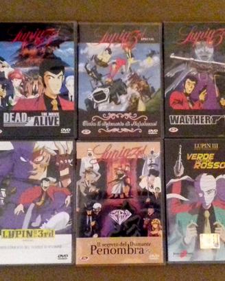Dvd anime LUPIN III TITOLI VARI
