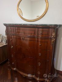 Cassettiera - comò con piano in marmo