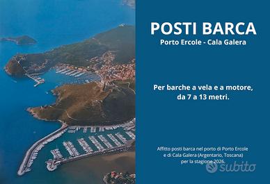 Posti barca – Porto Ercole / Cala Galera | 2026