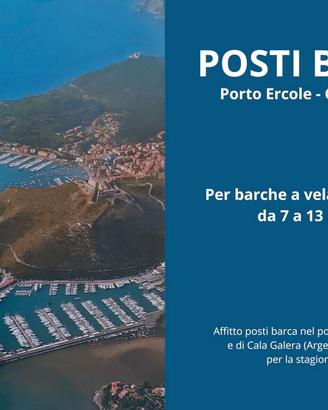 Posti barca – Porto Ercole / Cala Galera | 2026