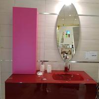 Mobile bagno laccato rosso lucido