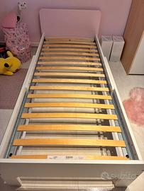 Struttura letto allungabile con doghe