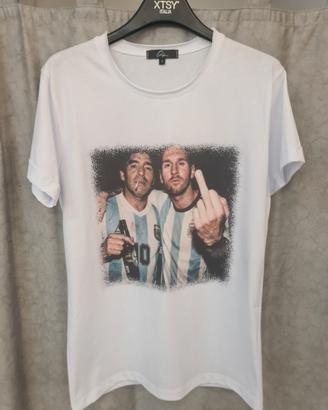 tshirt maradona messi small bianca oji