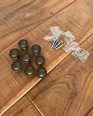 Pomelli in ottone marrone