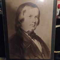 Schumann incisione di Carl jager autografata 1871