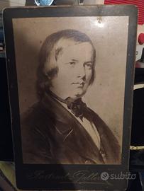 Schumann incisione di Carl jager autografata 1871