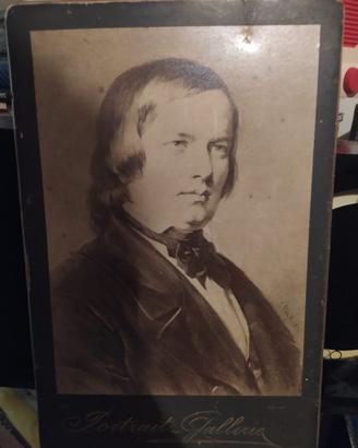 Schumann incisione di Carl jager autografata 1871