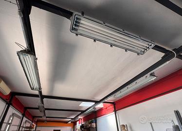 Luci industriali in metallo – 3 neon ciascuna – Id