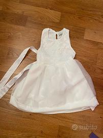 vestito bianco bambina cerimonia tg 9-12 