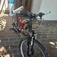  MTB rossa e nera metallizzata