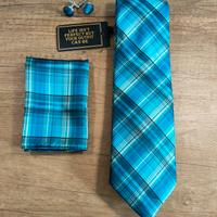 🇮🇹 Cravatta elegante + pochette e gemelli