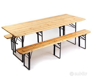 SET BIRRERIA TAVOLO PANCHE A 3 GAMBE ultimi pezzi