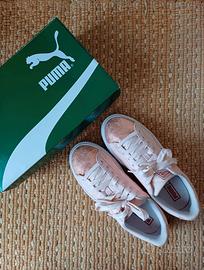 Sneaker Puma Rosa Basket Platform Canvas