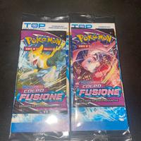 2 pacchetti colpo fusione, carte, carte pokemon
