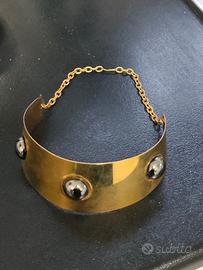 COLLANA COLLIER tipo schiava in metallo dorato