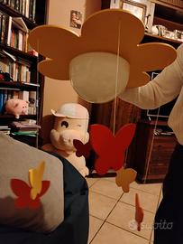 lampadario con farfalle pendenti 