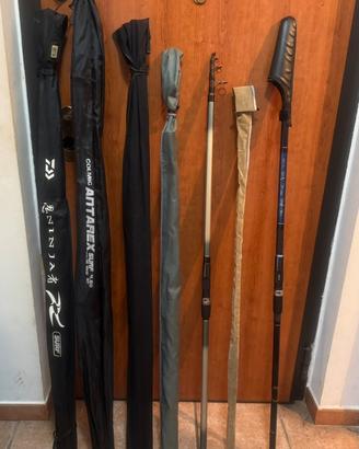 Canne da pesca (shimano daiwa colmic mitchell)