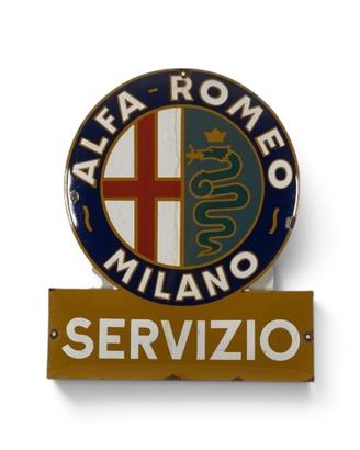 Insegna Smaltata Alfa Romeo 