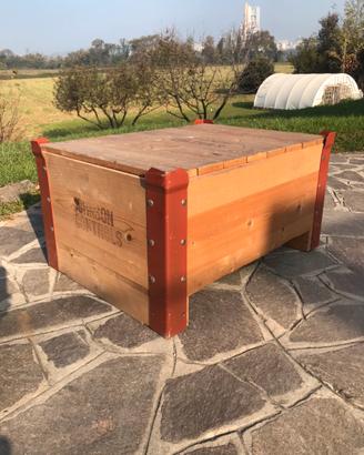 Cassa design industriale legno e ferro