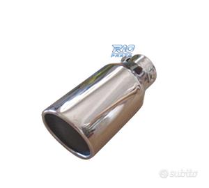 TERMINALE SCARICO TONDO 90MM IN ACCIAIO INOX TONDO