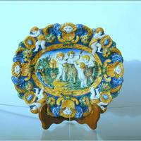 Piatto in maiolica IMBRES Manifattura Pavia 18th