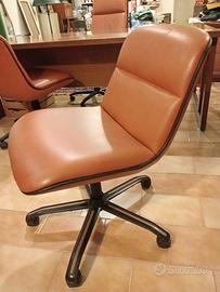 Sedie girevoli in vera pelle