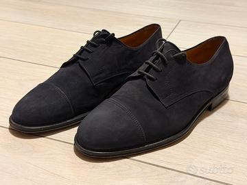 Scarpe Derby Uomo PAL ZILERI Blu Scamosciate n.9