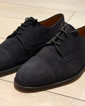 Scarpe Derby Uomo PAL ZILERI Blu Scamosciate n.9