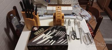 Due ceppi coltelli + coltelli Shogun 17 pz