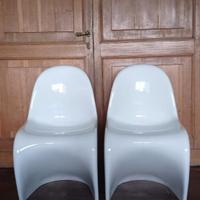 VITRA 2 VERNER Panton S in Resina Bianca Lucida