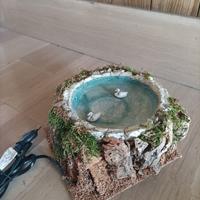 Laghetto con oche in movimento per presepe