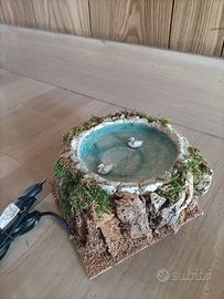 Laghetto con oche in movimento per presepe