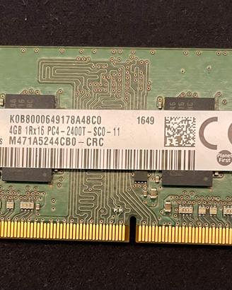 4GB RAM Samsung DDR4 SODIMM 2400T Laptop Notebook