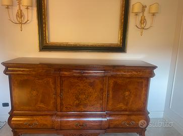 Credenza Grilli Made in Italy in radica intarsiata