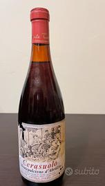Bottiglia vino da collezione cerasuolo
