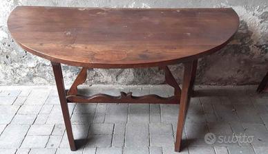 Tavolo consolle in noce