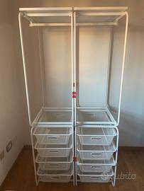 Coppia di Guardaroba a giorno modello Algot ikea