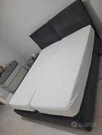 Letto matrimoniale (rete motorizzata) e materassi