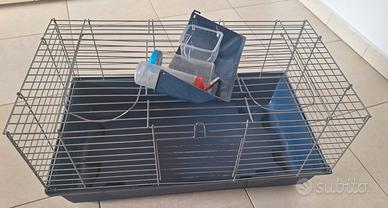 Gabbia e accessori per coniglio