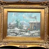 Quadro con cornice dorata