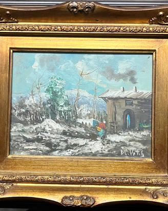Quadro con cornice dorata