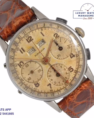 MARVIN Chronograph Dato Compax Tropical dial 1950