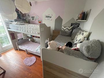 Cameretta DIELLE due letti, scrivania, armadio