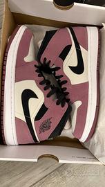Air Jordan 1 Mid rosa/lilla crema nero taglia 40,5
