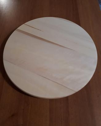 Vassoio girevole rotondo legno